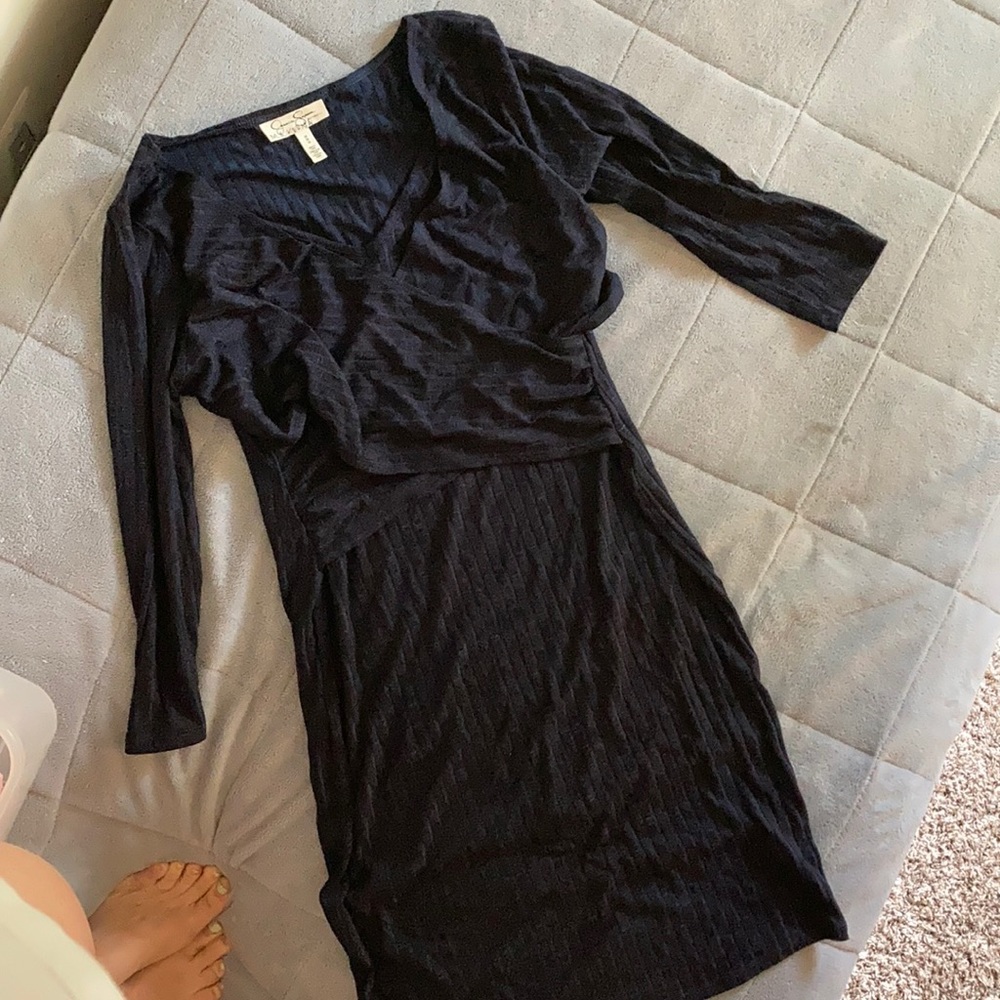 Maternity dress Navy blue comfy ribbed soft